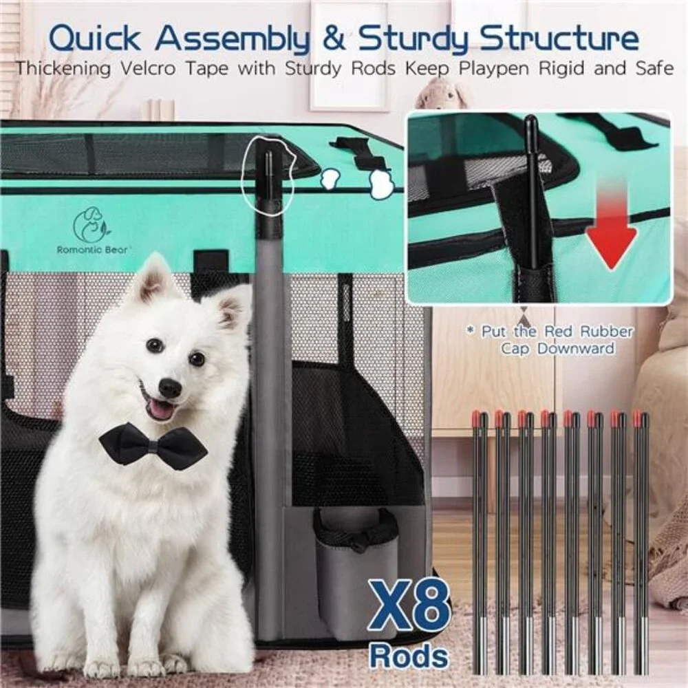 Dog Playpen,Pet Playpen,Foldable Dog Cat Playpens,Portable Exercise Kennel Tent